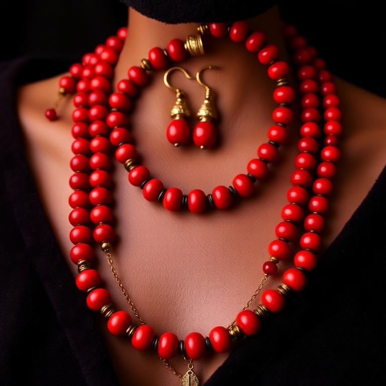 Bridal Coral Bead Set